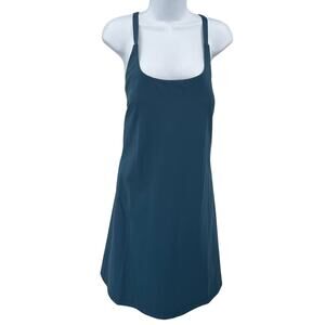 Mini Dress Womens 1X Teal Athletic Adjustable Strap A-Line Cross Back Sportswear